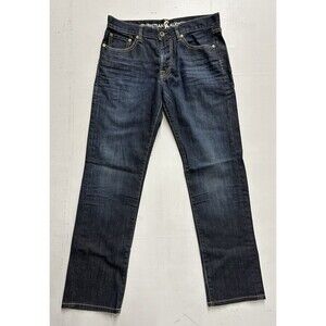 Christian Audigier Jeans men size 32X32 blue dark wash denim straight pants